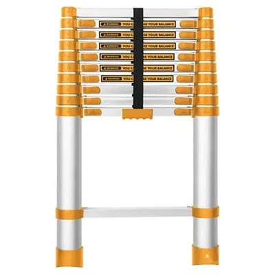 INGCO 10 Step (10 Feet/3 Meter) Aluminium Telescopic Ladder,150 kg Load Capacity For Multipurpose Use (HLAD08101)