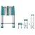 Total 10 Steps 10.5 Feet/3.2 Meter 150 Kg Load Capacity Aluminium Telescopic Ladder (THLAD08101)
