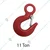 Heavy Duty 11 Ton Capacity Eye Hook with Latch