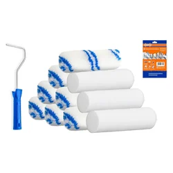 Wadfow Cylinder Brush 11 in 1 Paint Roller Set for Inner Wall with Polyester Foam Rollers and Smooth Finish (WCB5411)