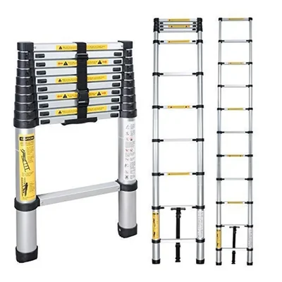 Bigapple 11-Step 150 Kg Load Capacity 3.2 Meter (10.5 Ft) Foldable Telescopic Ladder For Multipurpose Uses