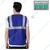 Gravitech 100 Pcs 120 GSM Blue Colour Safety Jacket With 2" High Grade Reflective Fabric Tape (GI-RJ-02)