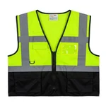 Warnmat 120GSM Dual-Tone Executive Safety Reflective Zipper Jacket Multi-Pockets Free Size
