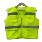 Warnmat 120 GSM Half-Mesh Breathable Reflective Safety Jacket with Zipper Cargo Pockets
