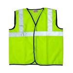Warnmat 120 GSM High-Visibility Safety Waistcoat, Reflective Green Construction Work Vest, Model v4you-2011
