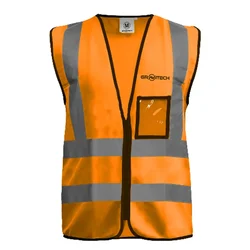 Gravitech 120 GSM Orange Colour Safety Jacket With 2" High Grade Reflective Fabric Tape (GI-RJ-04)