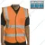 Gravitech 10 Pcs 120 GSM Orange Colour Safety Jacket With 2" High Grade Reflective Fabric Tape (GI-RJ-04)