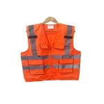 Warnmat 120 GSM Orange Multi-Pocket Safety Jacket with 2V2H Grey Reflective Tape and Cargo Pockets