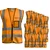 Gravitech 100 Pcs 120 GSM Orange Colour Safety Jacket With 2" High Grade Reflective Fabric Tape (GI-RJ-04)