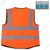 Gravitech 100 Pcs 120 GSM Orange Colour Safety Jacket With 2" High Grade Reflective Fabric Tape (GI-RJ-04)
