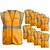 Gravitech 100 Pcs 120 GSM Orange Colour Safety Jacket With 2" High Grade Reflective Fabric Tape (GI-RJ-02)