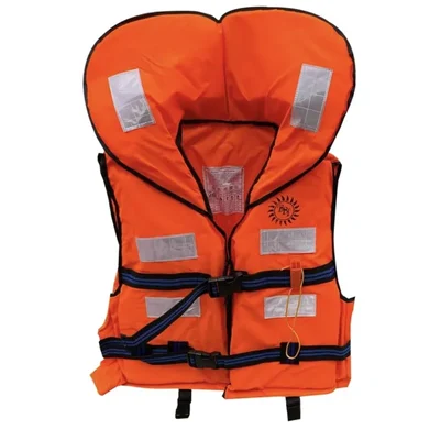 CHANDOKS Polyster Fabric Life Jacket with EPE Foam Along with Whistle for Swimming, Boating, Floating