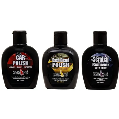 Kangaroo 125ml+100ml Car Dashboard Polish Scratch Remover Kit with 2 Foam Pads DB101 (CP_DB_SR_125 KIT)