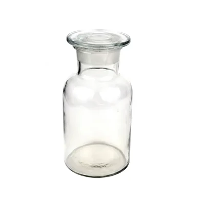 Cometek 125ml Chemicals Storage Tight Fitting Glass Stopper Soda Glass Reagent Bottle