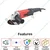 Forte 125 mm (5 Inch) Waterproof Angle Grinder With Accessories, 1400 W & 9300 RPM (FAG 125-14) (6 Month Warranty)