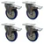 Heavy Duty 130 kg Load Capacity 2 pcs 5 inch (125 mm) Brake Type Single Ball Bearing Anti Static PU Caster Wheel
