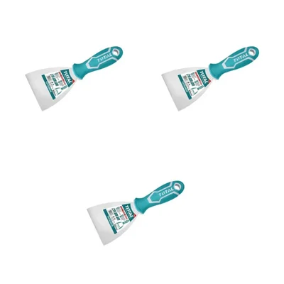 Total 125 mm 3 Pcs Stainless Steel Putty Trowel , Precision Tool for Smooth Surface Finishing and Repair(THT831256)