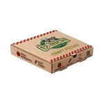 Pack of 50 | 12 Inch 3ply Cardboard Kraft Paper Printed Pizza Box for Food Safe Takeaway Packaging