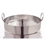 Commercial Stainless Steel 12 inch Flat Ghevar Kadai 3 MM Thick Kitchenware