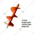 Zeyang 12 Inch Single Spiral Conical Type Auger Bit for 2 Stroke & 4 Stroke For Earth Auger/ Post Hole Digger Machine, EA-044