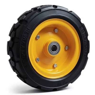 Heavy Duty 300 x 75 MM / 12 x 3 Inch High Quality Solid Rubber Wheel Without Ball Bearing(Capacity-275 Kg)