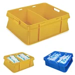 Premium Quality 20 Liter 470x370x168 mm Milk Crate with Partition (Pack of 5)