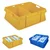 Premium Quality 20 Liter 470x370x168 mm Milk Crate with Partition (Pack of 5)