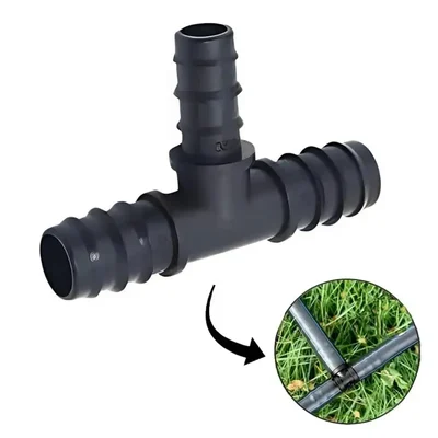 SUJAY 12 mm Barbed Tee Connector ,For Drip irrigation (Pack of 200)