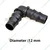 SUJAY 12mm Elbow Connector of Online Pipe for Drip Irrigation(Pack of 200 Pcs)