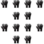 Ansell EDGE 48-126 Polyester Material Palm Coated Light-Weight Black Safety Gloves - Pack of 12