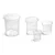 WKM 12pcs Beakers of 50ml,100ml, 250ml, 500ml Capacity, Polypropylene Material