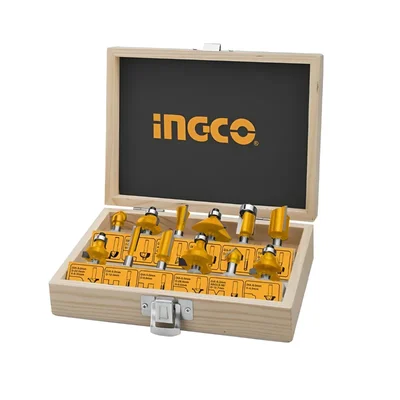 Ingco 12 Pcs Router Bits Set (8 mm) (AKRT1211)