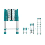 Total 12.5 Feet / 3.8 Meter 150 Kg Load Capacity 12 Step Aluminium Telescopic Ladder (THLAD08121)