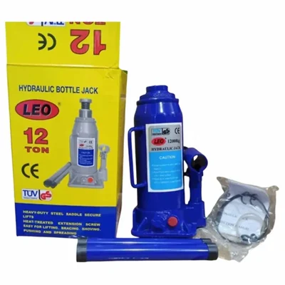 Premium Quality 12 Ton Capacity Hydraulic Bottle Jack For SUV's, Sedan, Hatchback, Mini Van- 395 mm Maximum Lifting Height