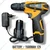 XLNT 12V 10 mm Cordless Drill with Variable Speed with 2 Pcs Batteries and 1 Pcs Charger