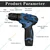 Premium Quality 12V 10 mm Cordless Drill With 25 Pcs Complete Kit Set