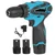 10mm Cordless Drill Machine with 2 Batteries and Charger, 1300RPM, Plastic Chuck, Variable Speed for DIY Professional Use