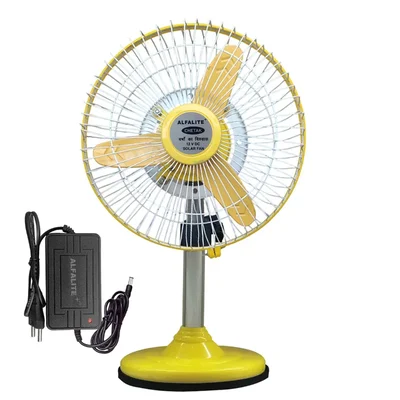 Alfalite Chetak 18W DC Solar Pedestal Fan, 9 Inch Sweep & Adjustable Height