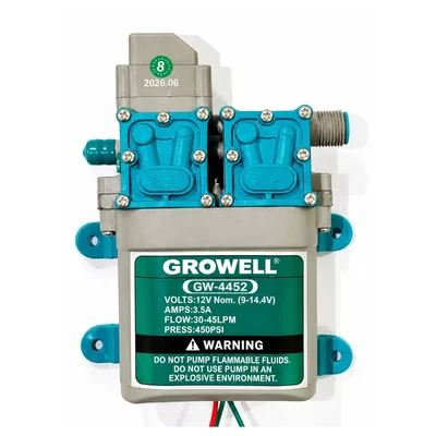 Growell 12V DC 450 PSI High Pressure Battery Operated Motor Pump for Agriculture Spray