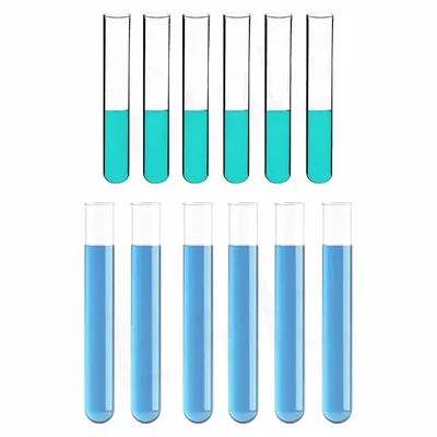 Vvs 12x75mm 6pcs 15x125mm 6pcs Lab Test Tubes Set of 12 Flat Mouth Round Bottom