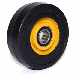 Heavy Duty 150 x 50 MM / 6 x 2 Inch 130 Kg Load Capacity Rubber Wheel ( C.I + Wheel ) Without Ball Bearing ( Pack Of 2 )