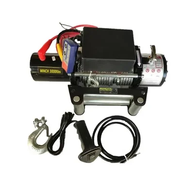 HARTLEY 1360 Kg (3000 lbs) Electric Winch for Towing ATV/UTV Off Road with Mounting Bracket Wire Remote (EWK3000)