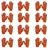 Delight 12 Pair Orange Colour 13 Gauge Large Size Polyester PVC Dotted Gloves (MPKD13-62)(O)