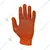 Delight 12 Pair Orange Colour 13 Gauge Large Size Polyester PVC Dotted Gloves (MPKD13-62)(O)
