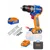 Wadfow 13mm 20V Cordless, Brushless Impact Drill With Battery, Charger & Bits, Max. Torque 92Nm (WCDP9281)