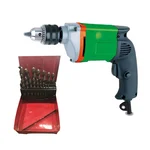 Heavy Duty 13 mm Electric Drill Machine With Drill Bit Set, 400 W & 2600 RPM