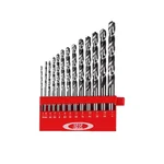 JK Super Drive 13 Pcs HSS Straight Shank Jobber Drills Set (1/16" - 1/4") Ground Flute