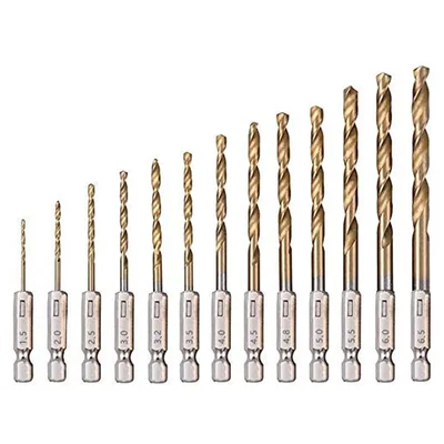Premium Quality 13 pcs 1.5 - 6.5 mm Cobalt Drill Bit Set for Steel, Wood, Plastic, Aluminum