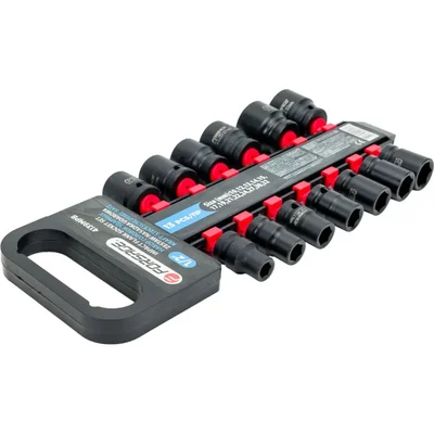 FORSAGE 13-Piece 1/2" Drive Metric Deep Impact Socket Set 6-Point Flank Drive (F-4139MPB)