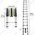 Vishwakarma 13 Steps (16.5 Feet/5 Meter) Aluminium Single Side Telescopic Ladder